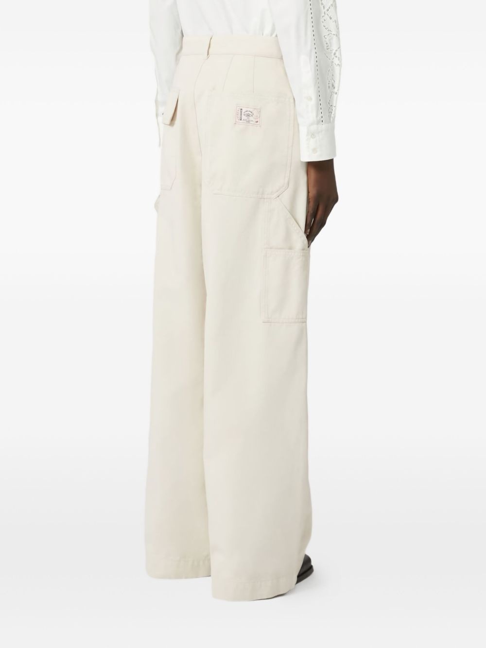 high-waisted cargo trousers - 2