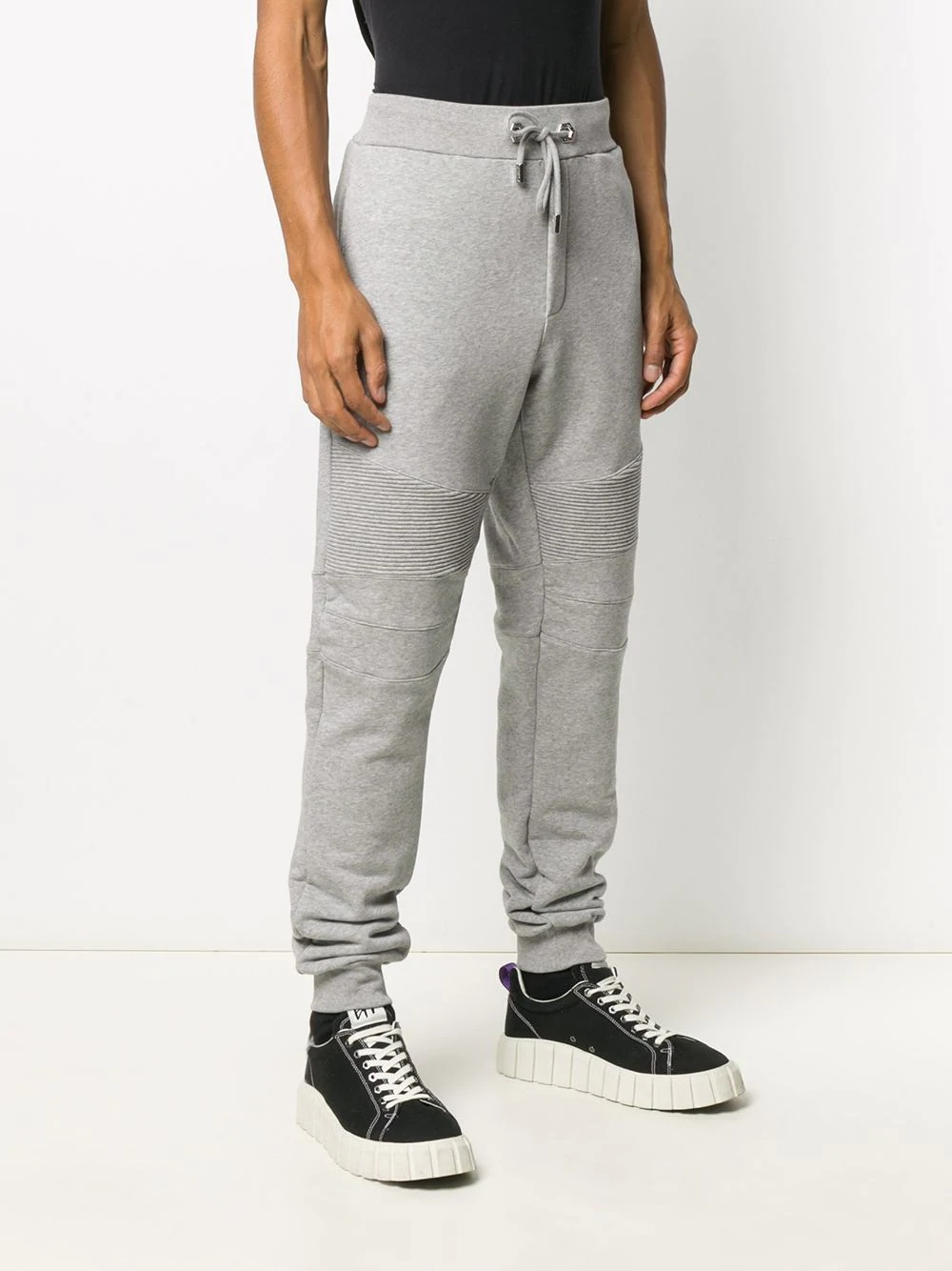 ribbed detailing track pants - 3