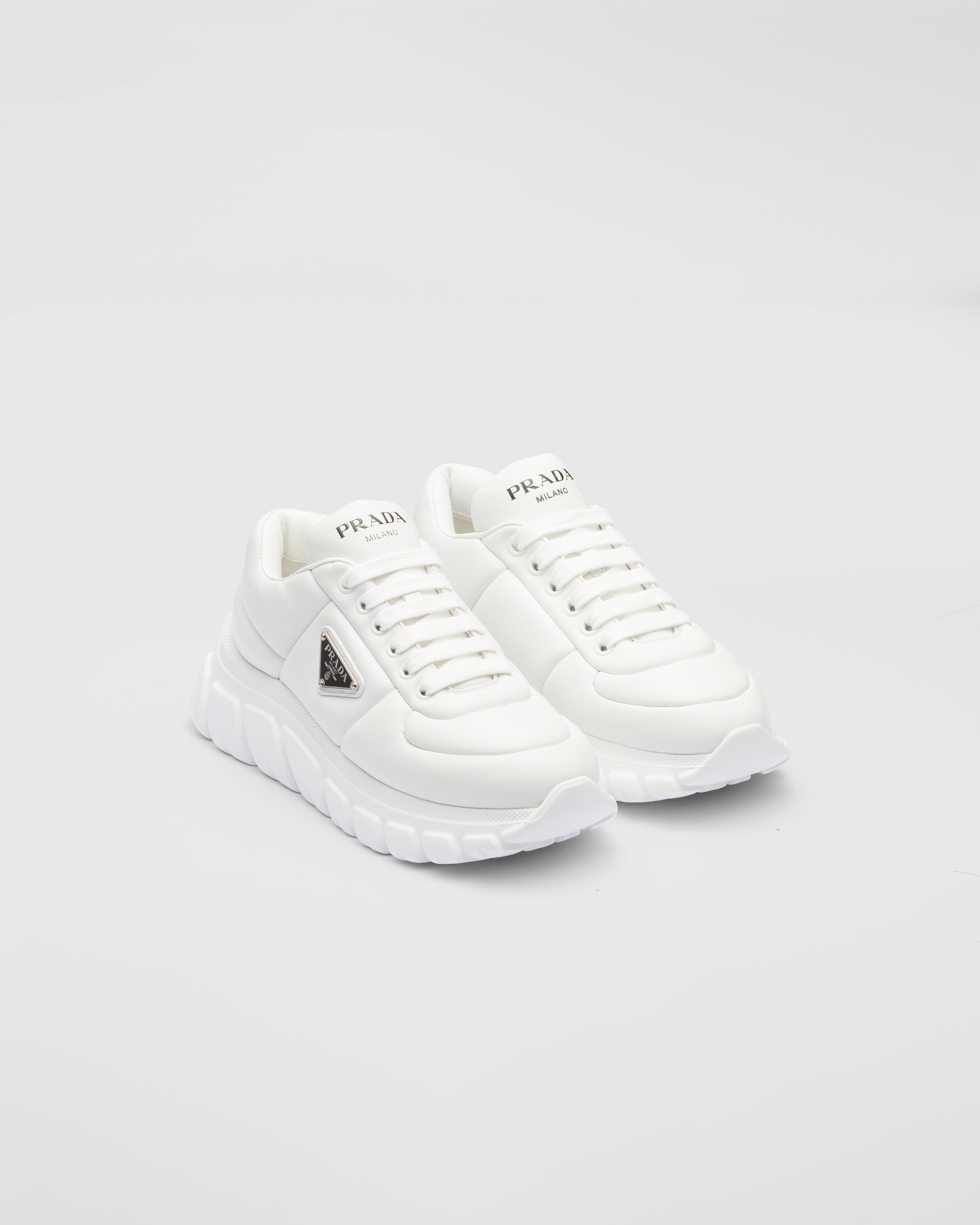 Padded nappa leather sneakers - 1