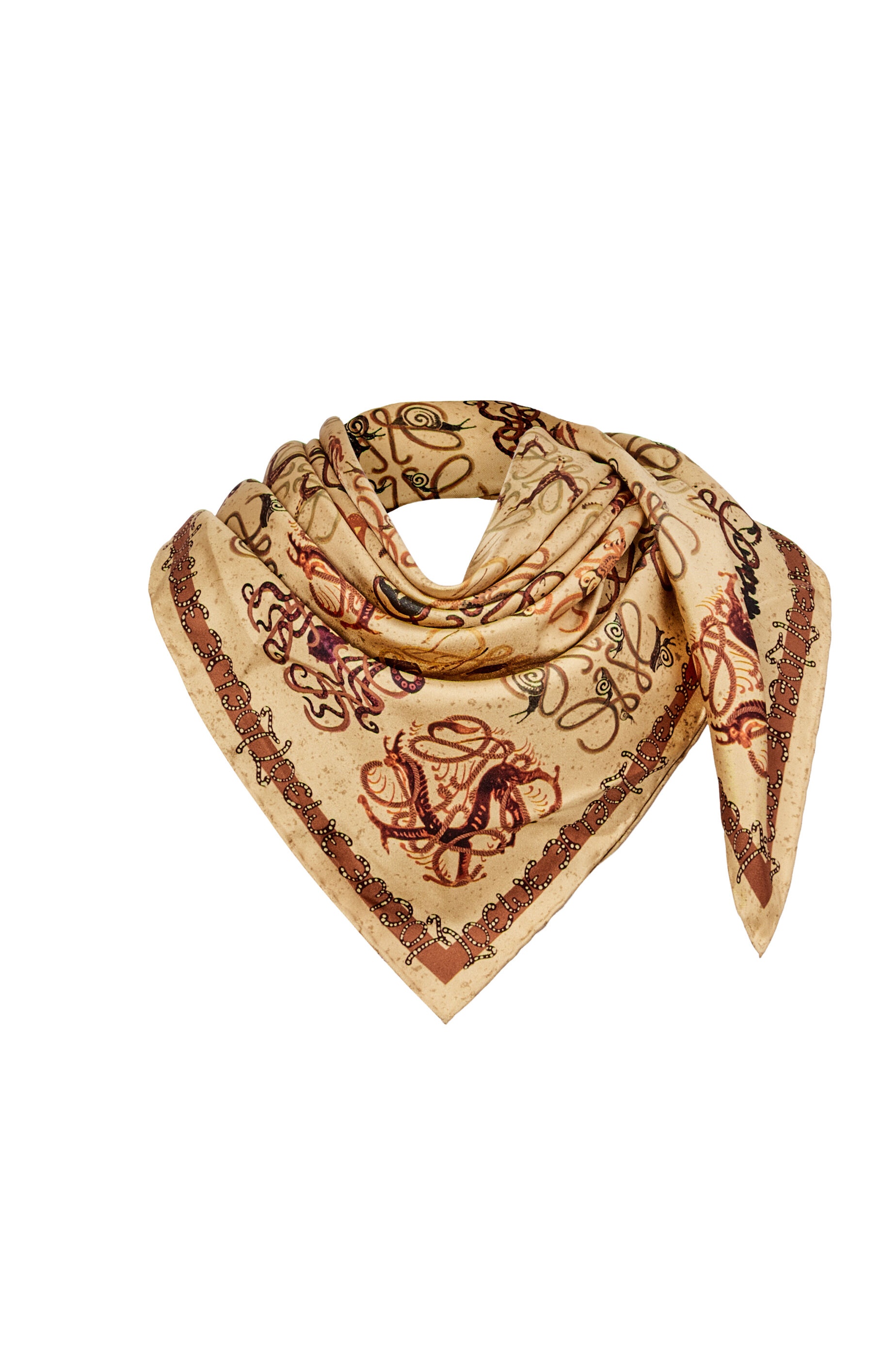 Animal print scarf in silk - 2