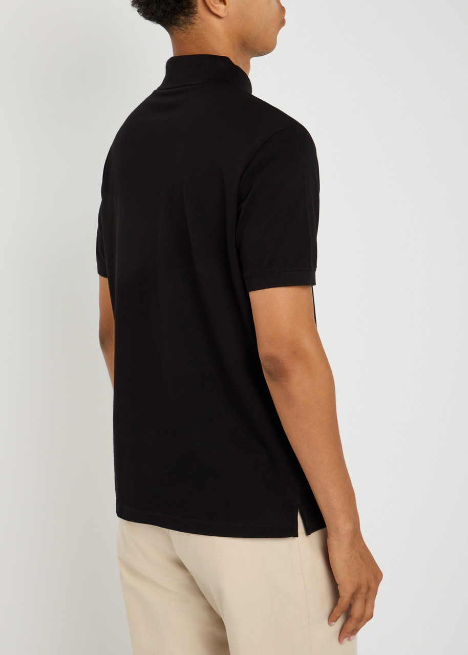 Emporio Armani Logo-embroidered Piqué Cotton Polo Shirt - 3