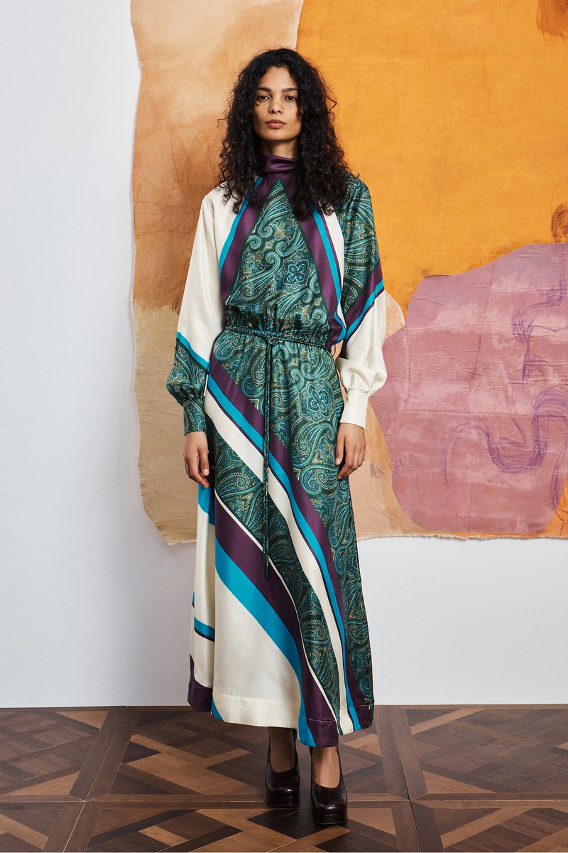 ALÉMAIS Joni Silk Midi Dress outlook