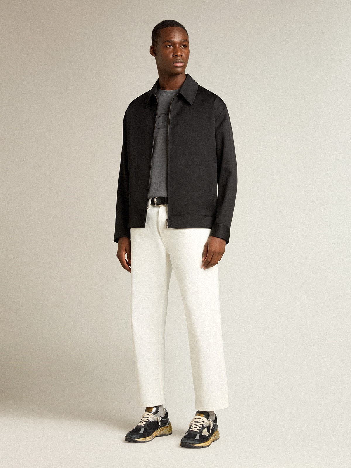 Men's white denim pants - 3