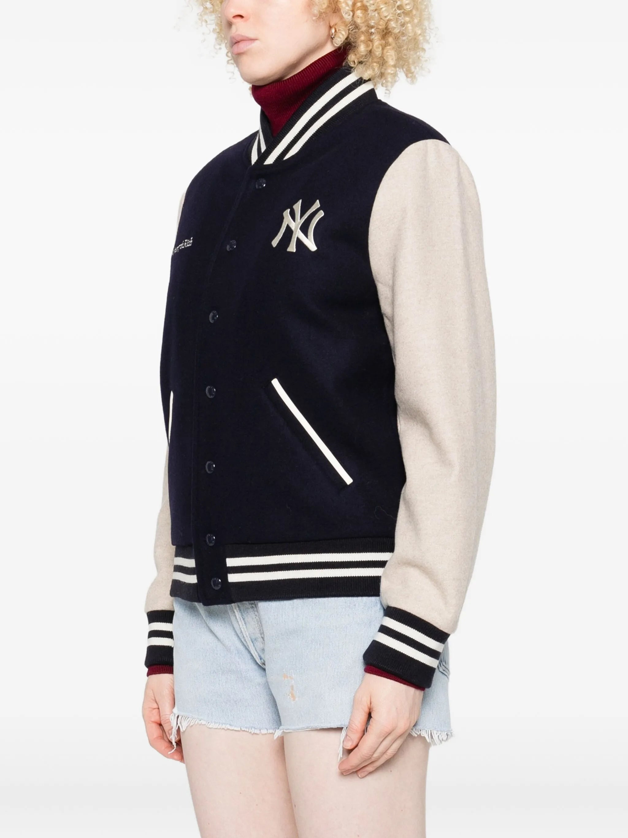 Sporty & Rich Embroidered-logo Bomber Jacket - 5
