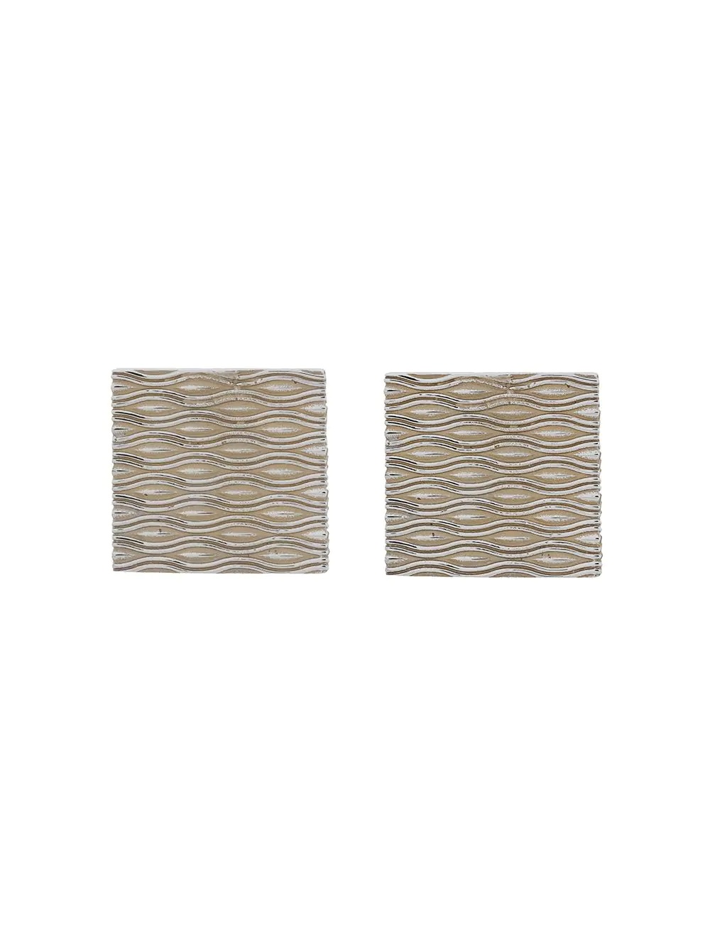 textured-effect cufflinks - 1