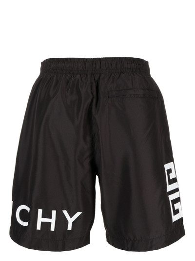 Givenchy black logo-print swim shorts outlook