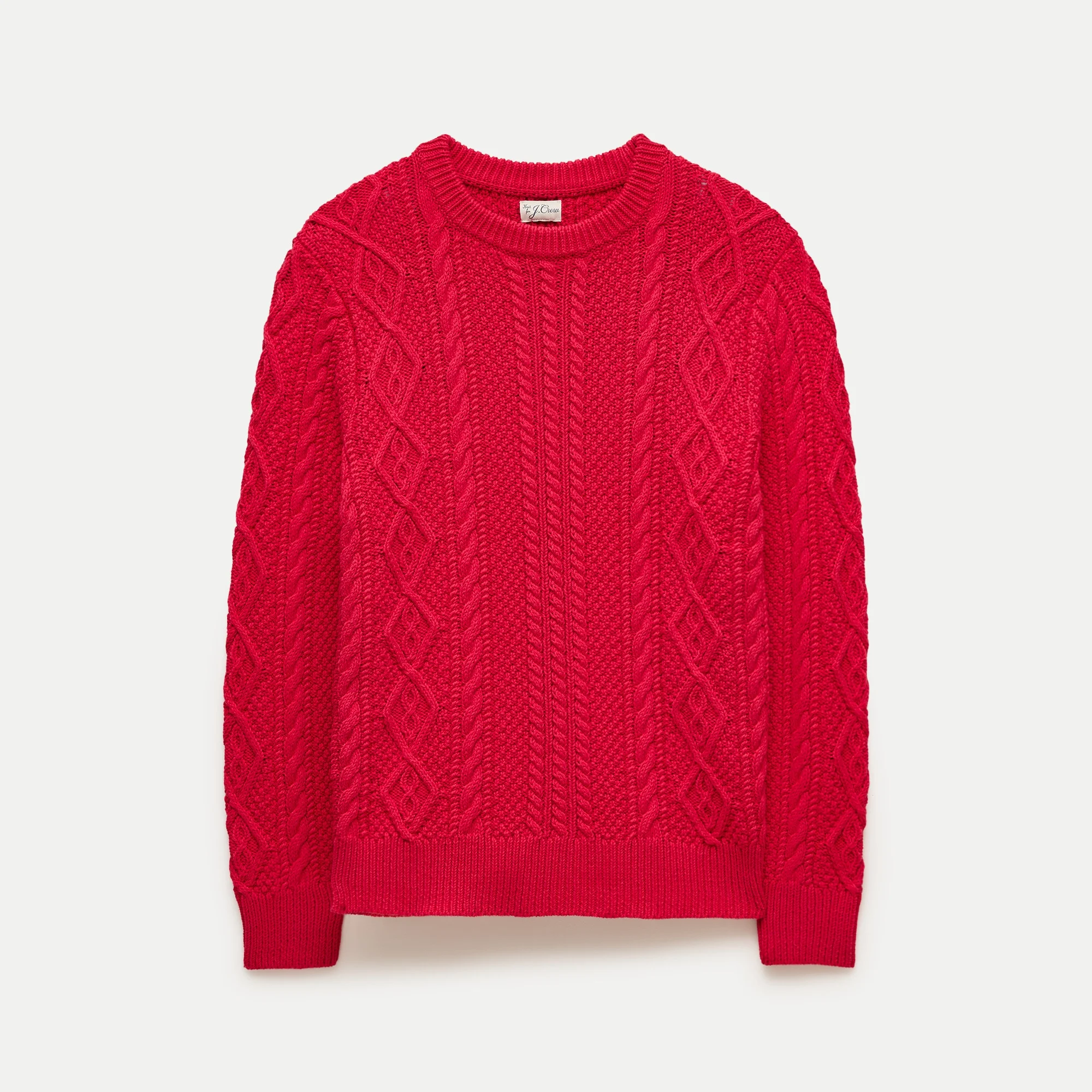 Cable-knit fisherman sweater in cotton - 1