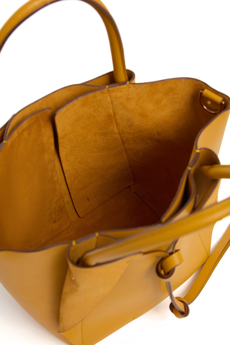 Small Marija Tote Bag in Golden Birch Nappa Leather 5