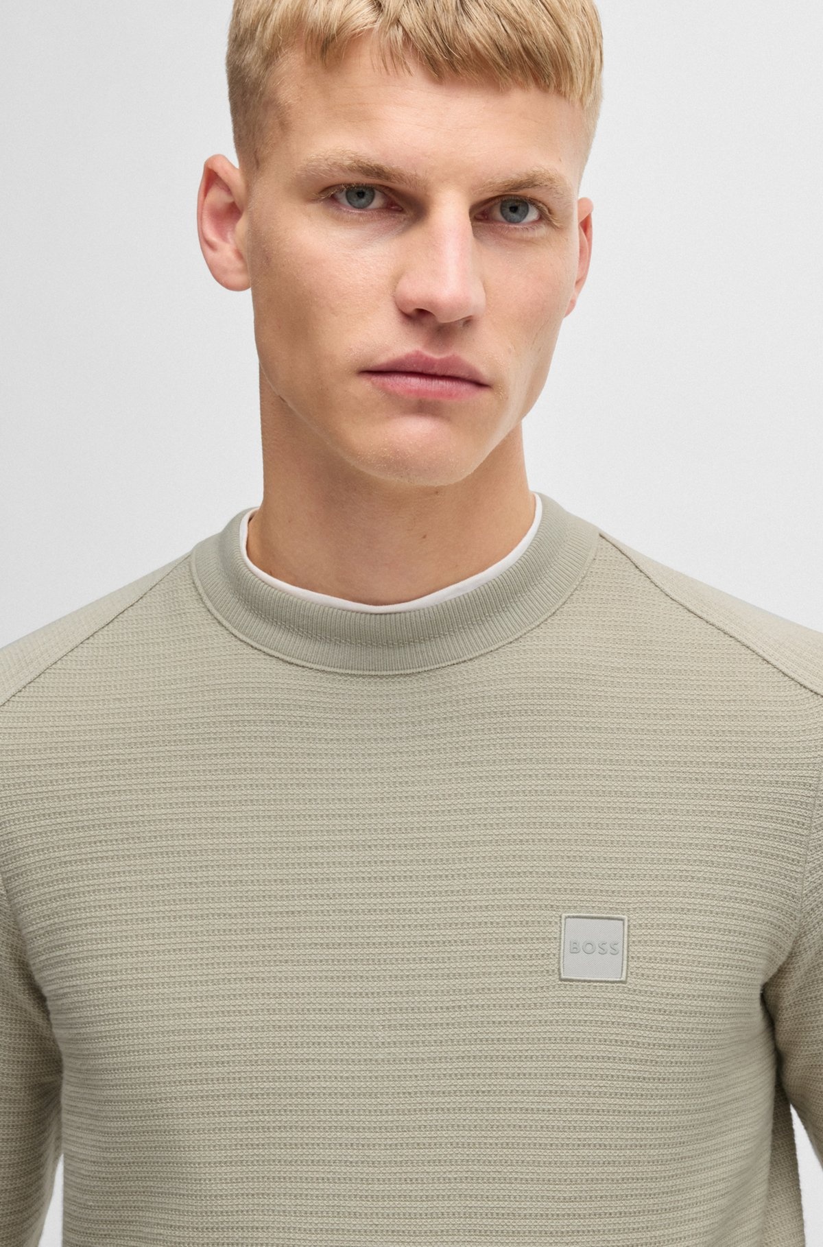 REGULAR-FIT SWEATER IN COTTON AND CASHMERE - 3