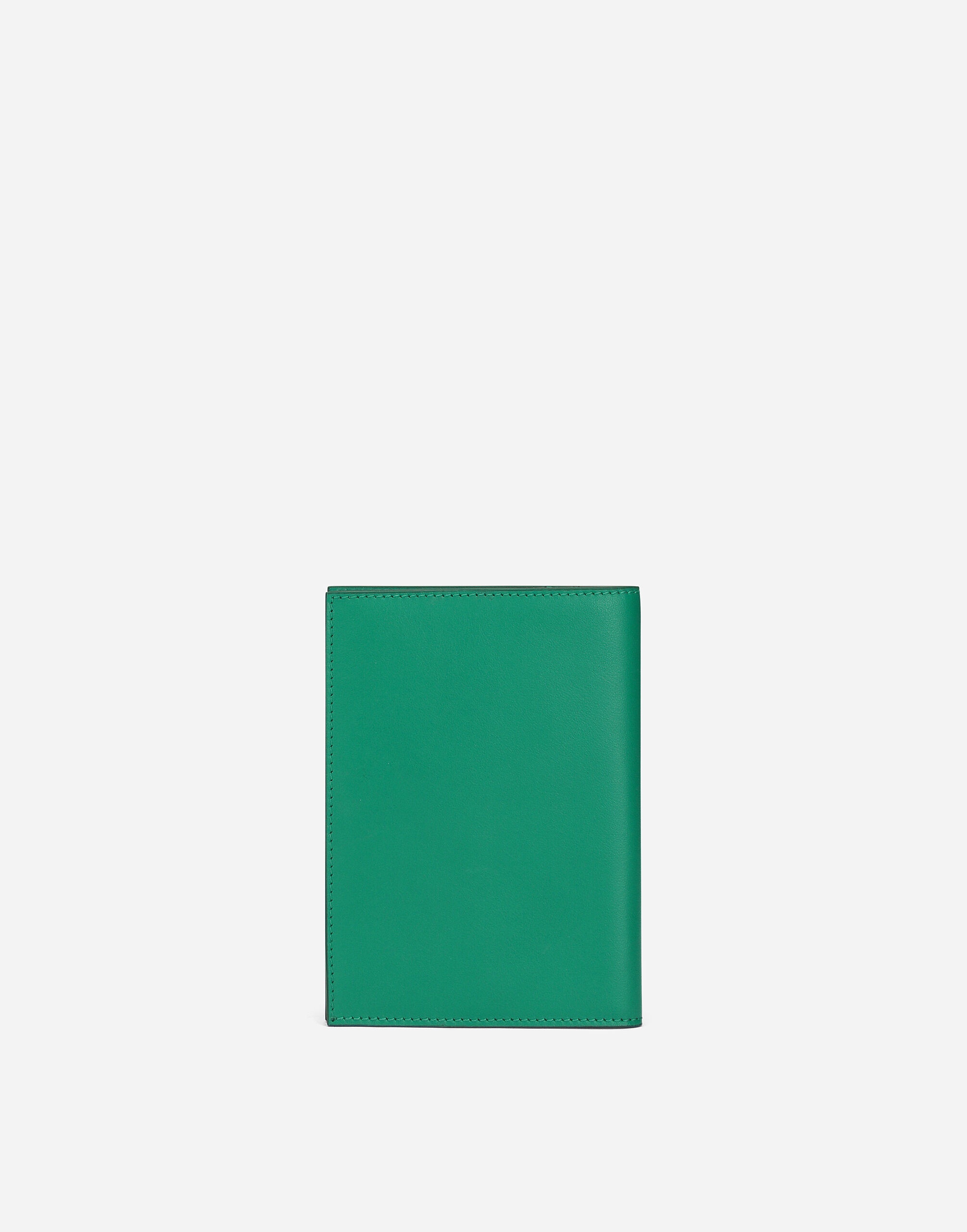Calfskin passport holder with logo - 3