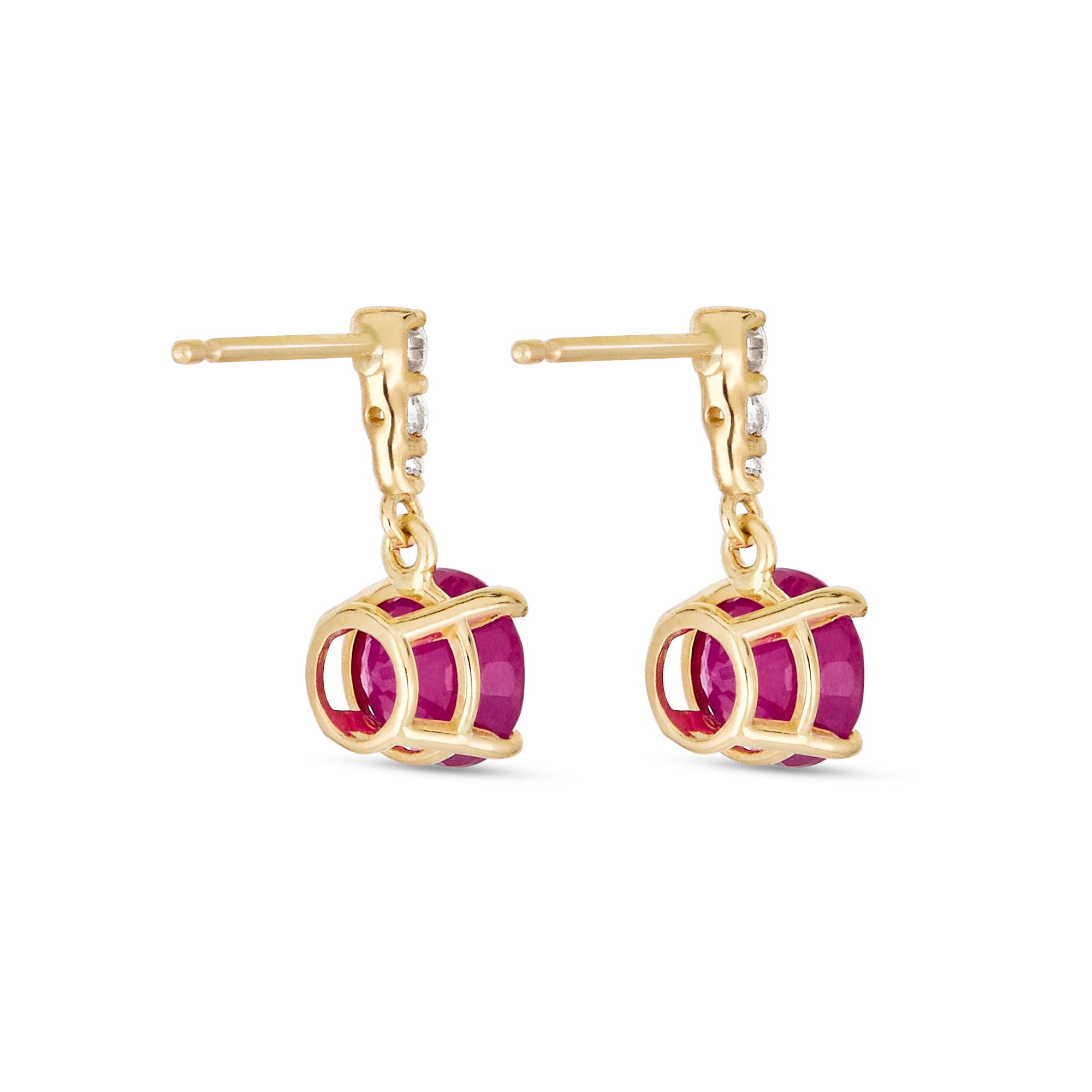 Ruby and Diamond Earrings - 4