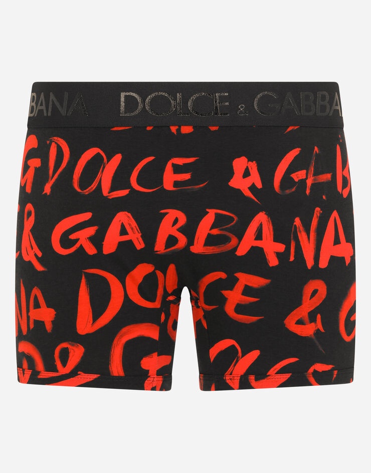 Long-leg two-way stretch jersey boxers with logo print - 3