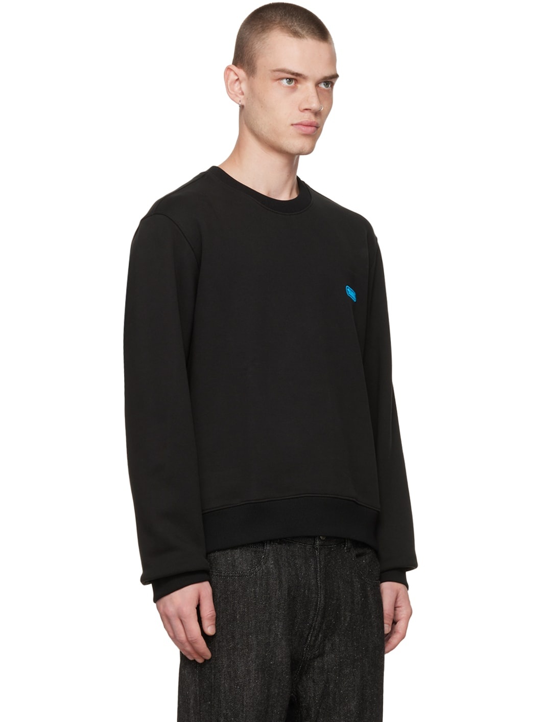 Black Embroidered Sweatshirt - 2