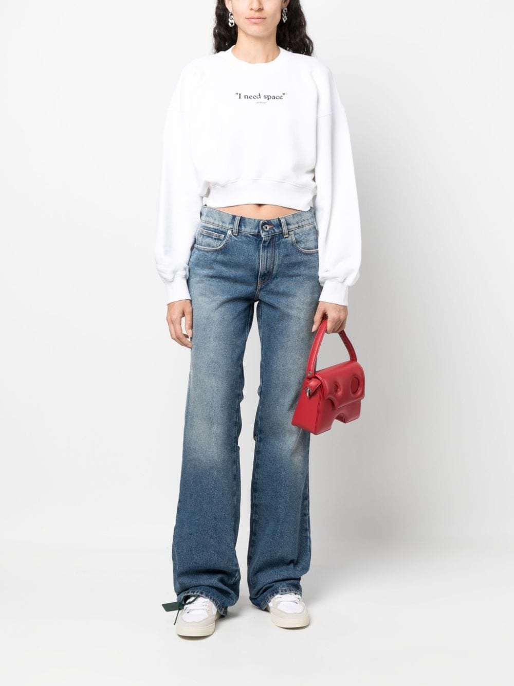 low-rise flared jeans - 2