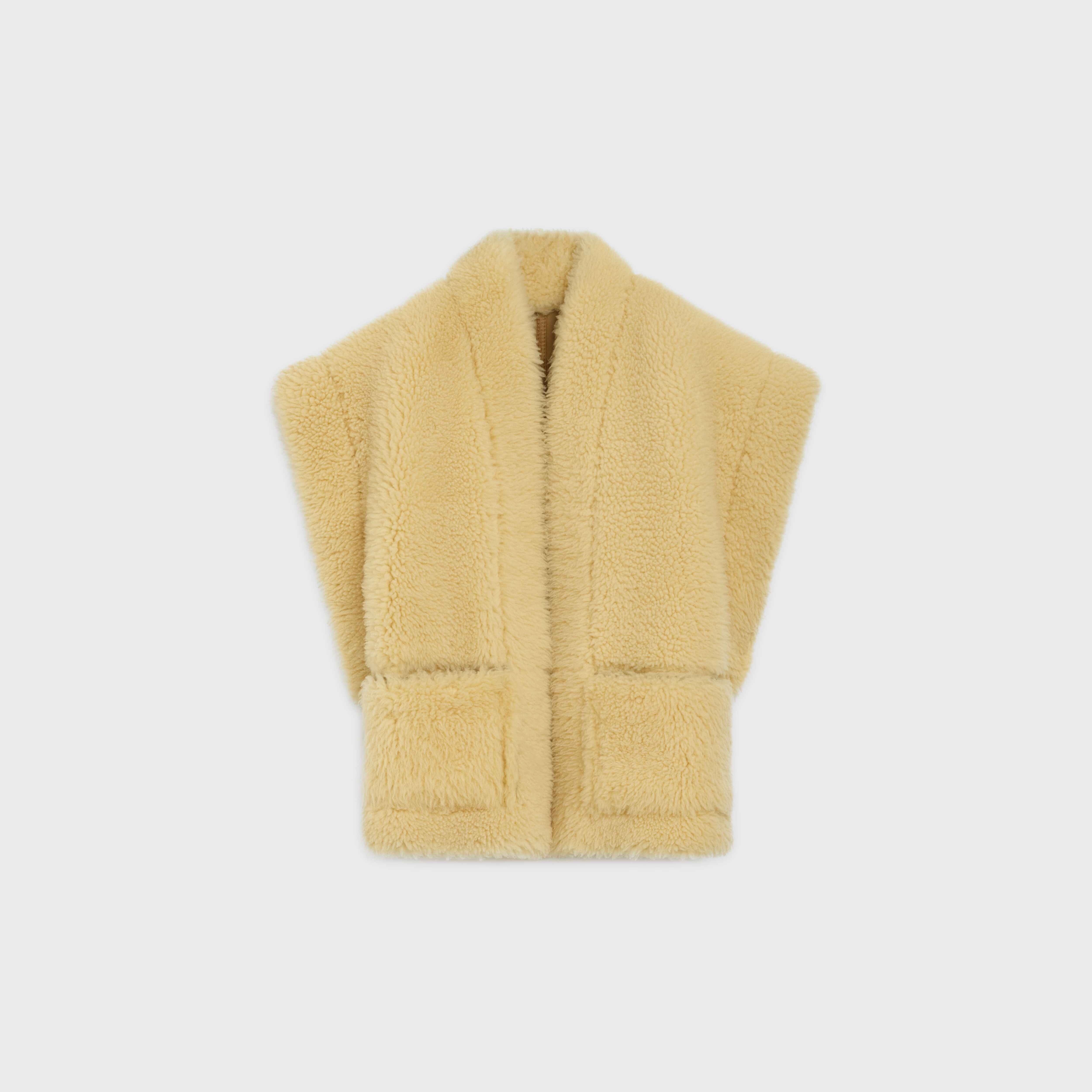 REVERSIBLE FOLK WAISTCOAT IN SHEARLING - 1