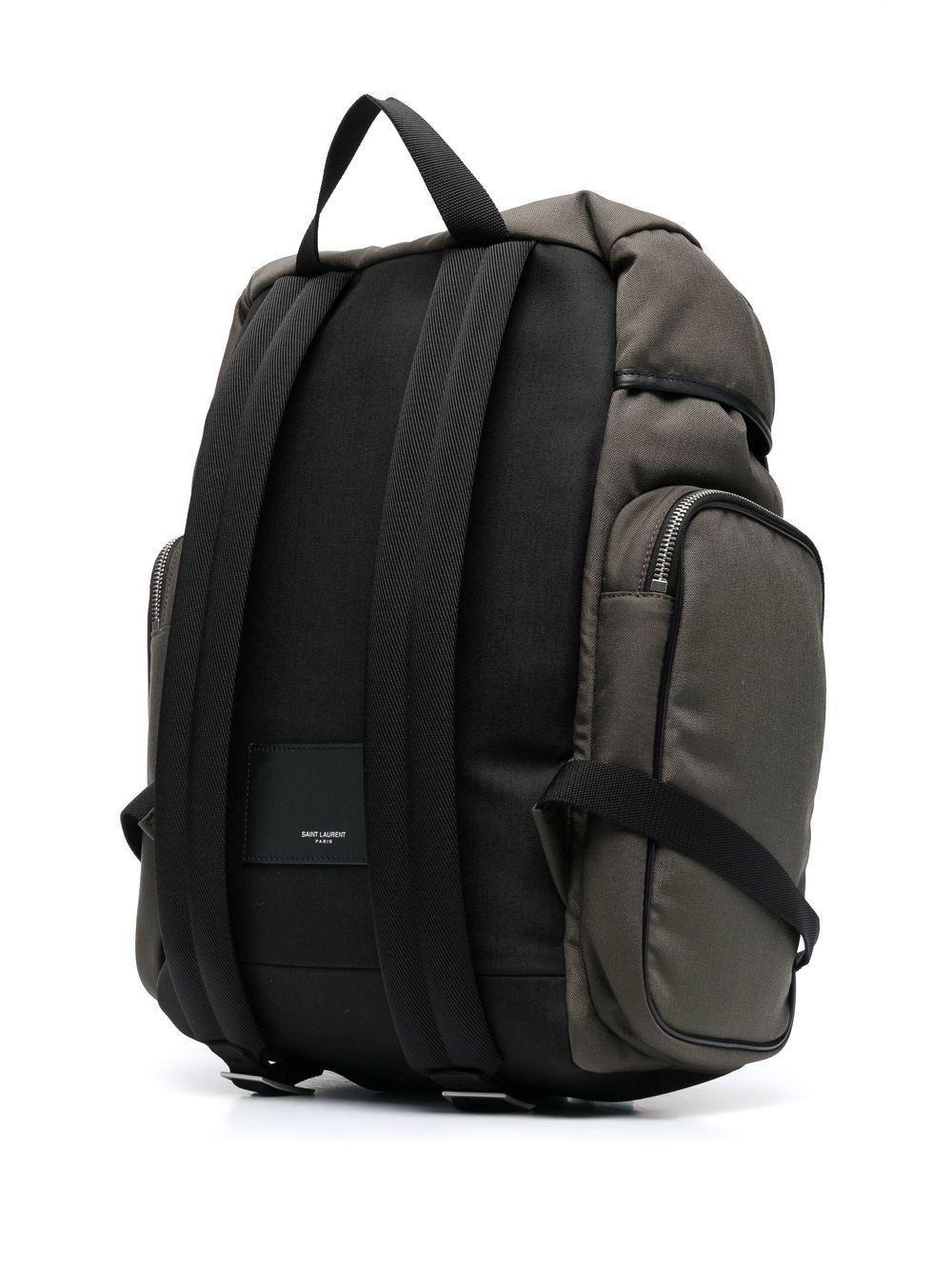 City leather-trimmed backpack - 3