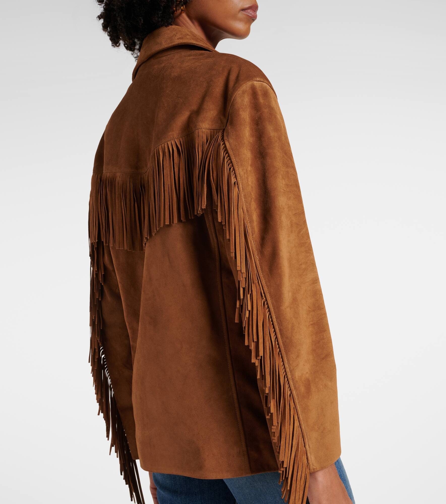 Maelle fringed suede jacket - 6