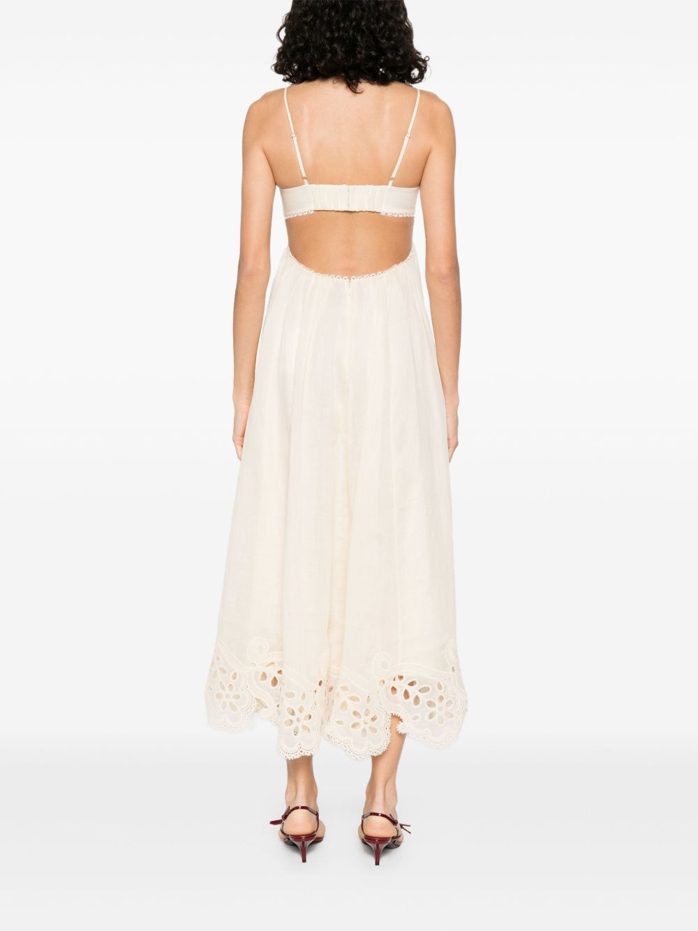 floral-embroidered dress - 4