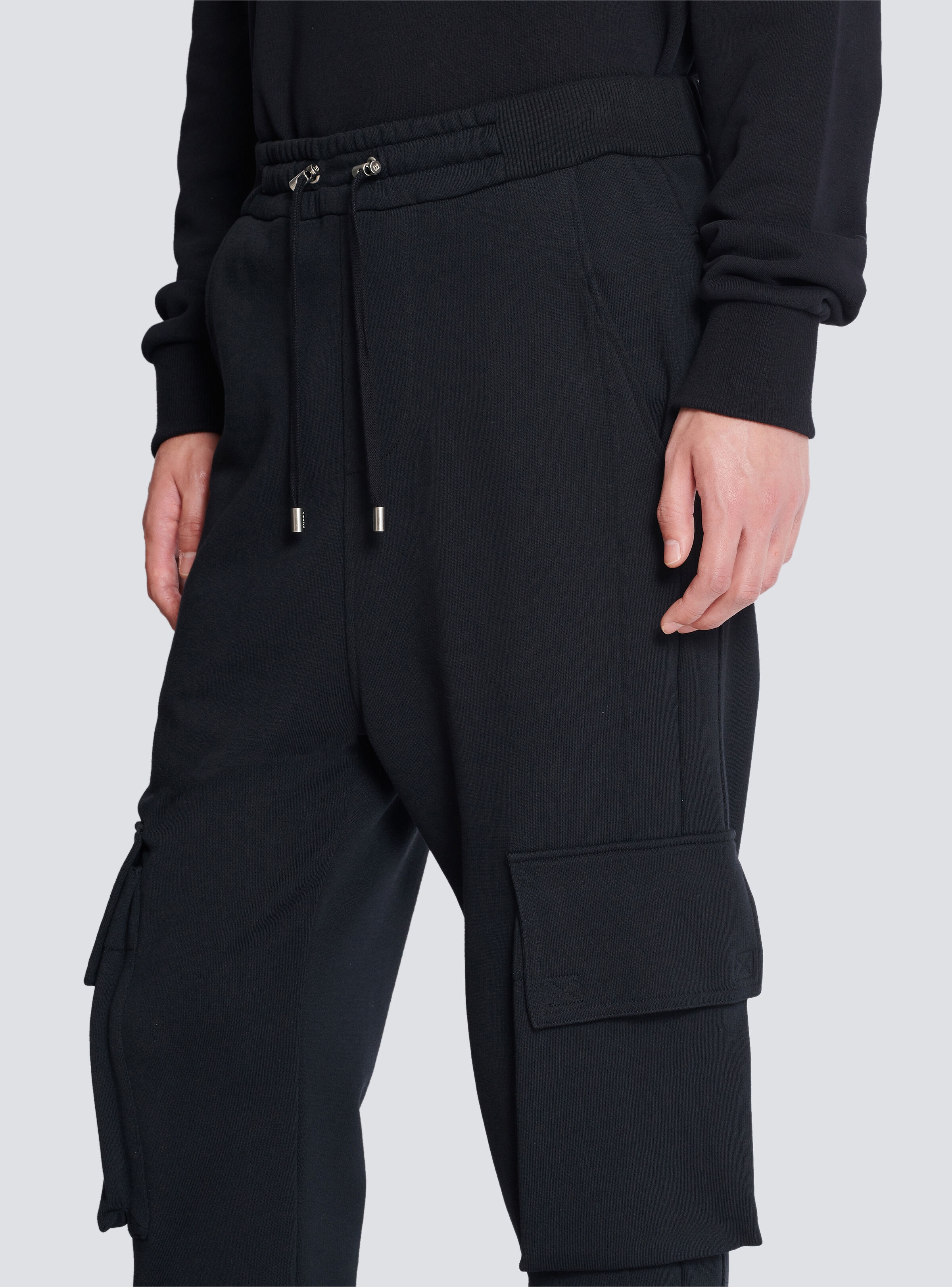 Cargo joggers with Balmain Paris print - 6