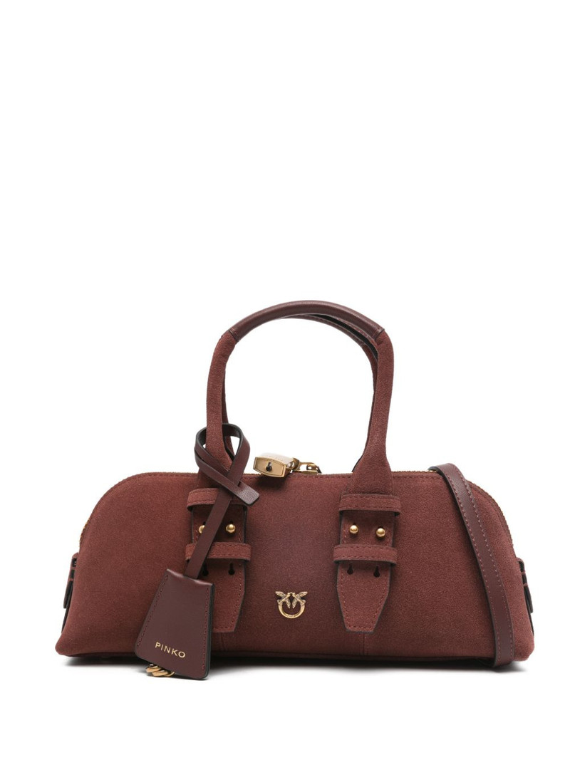 suede bowling tote bag 1