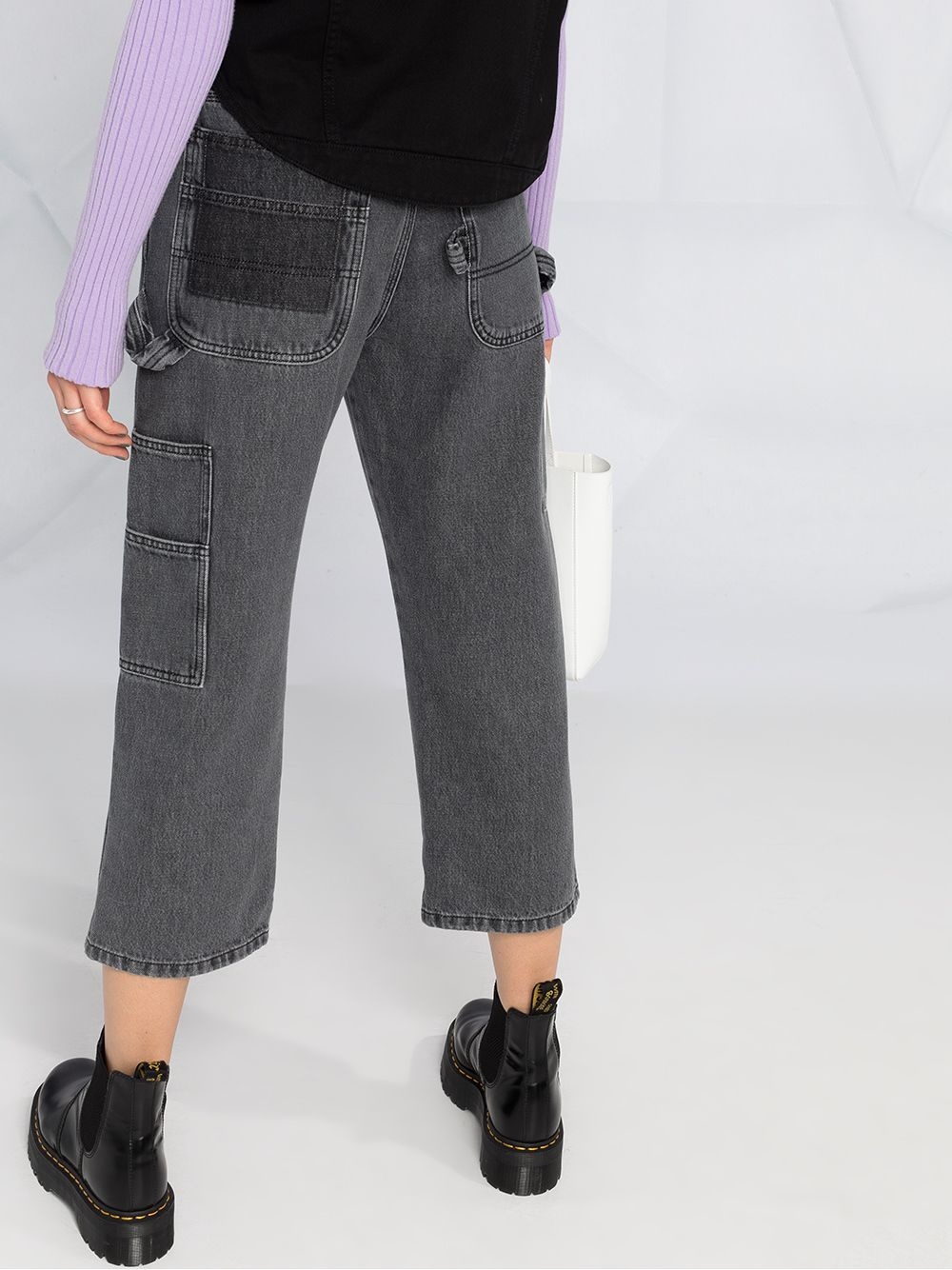 cropped straight-leg jeans - 3