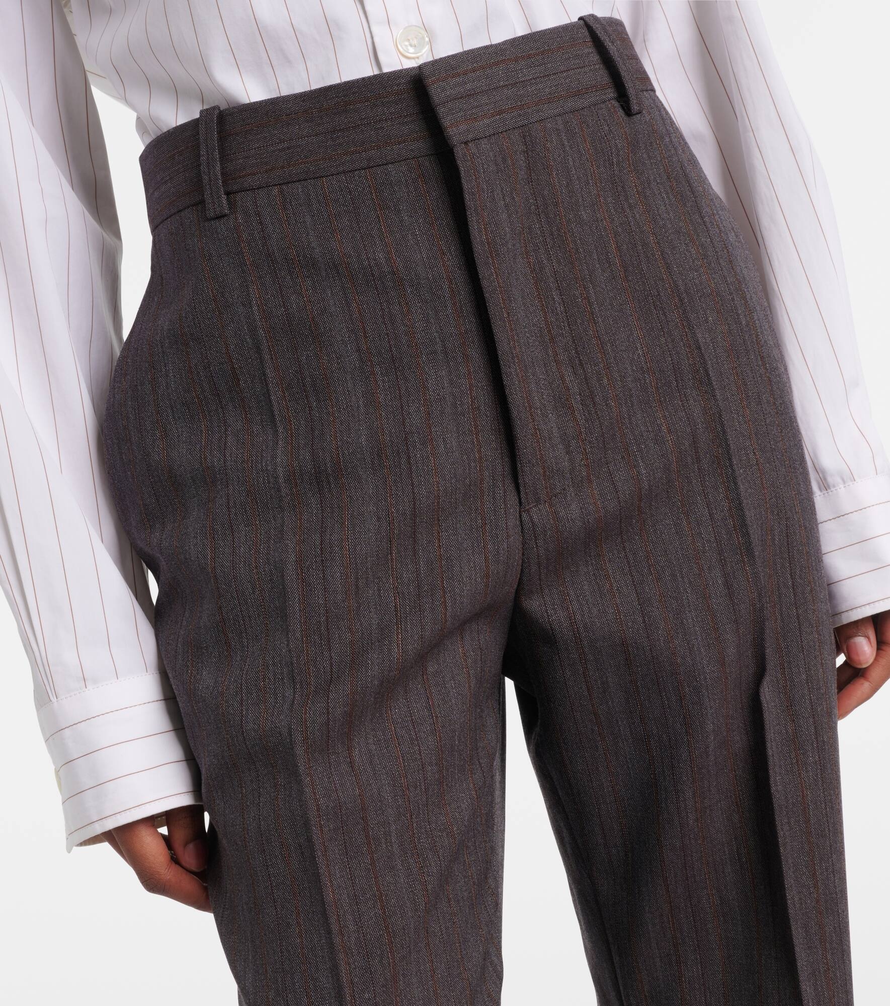 High-rise wool flared pants - 4