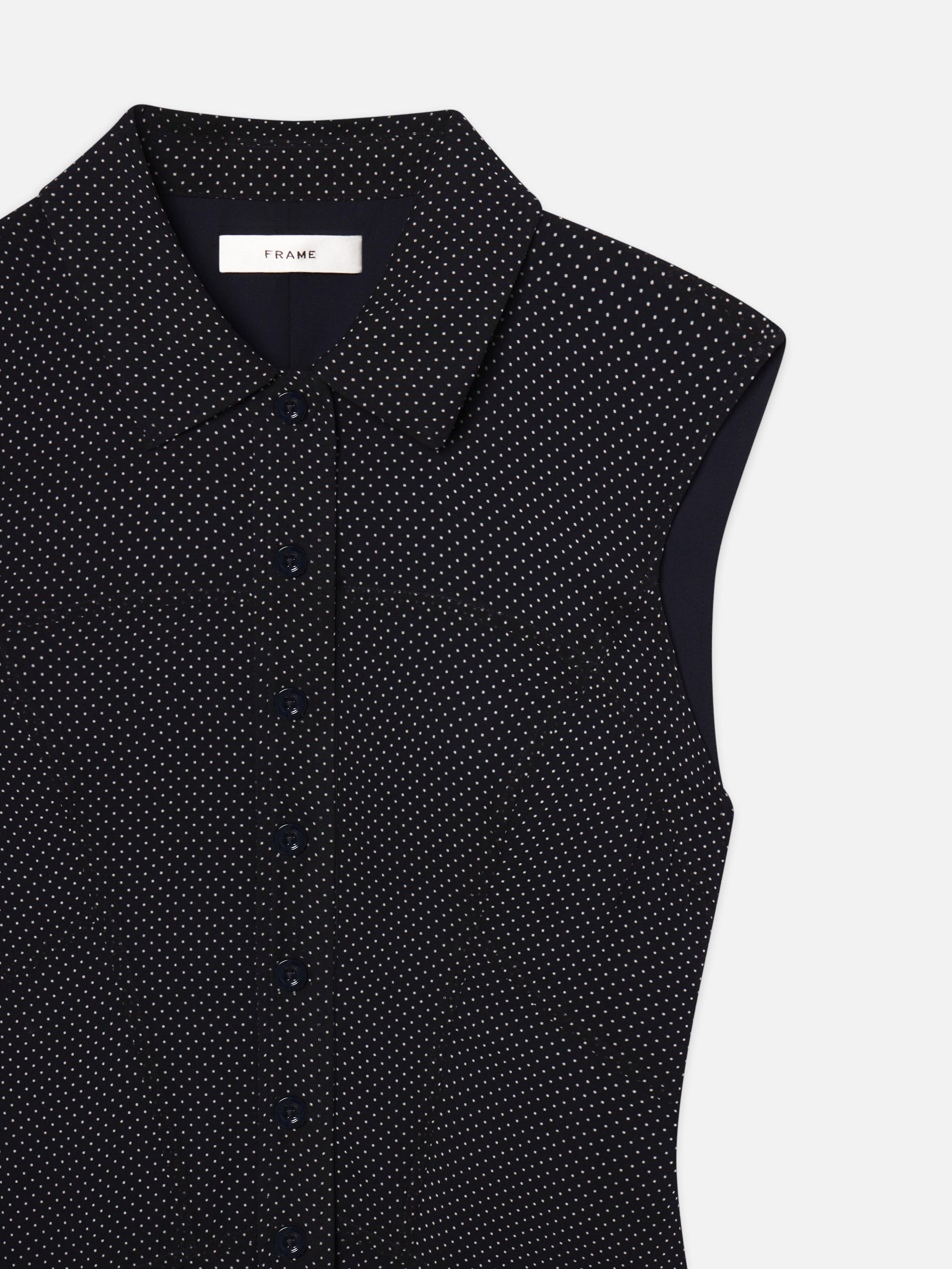 The Silk Day Dress in Navy Multi - 3