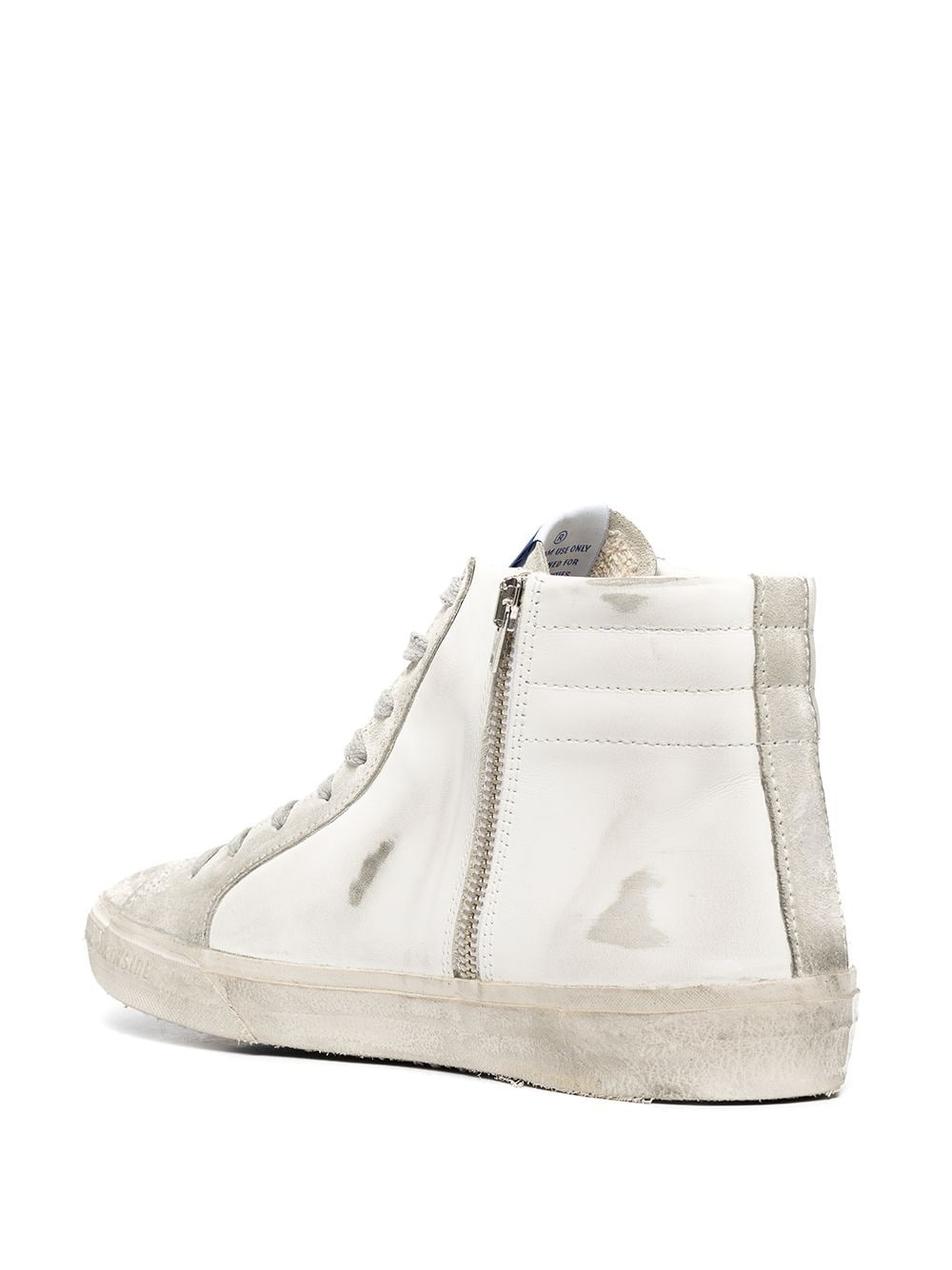 Slide leather high-top trainers - 3