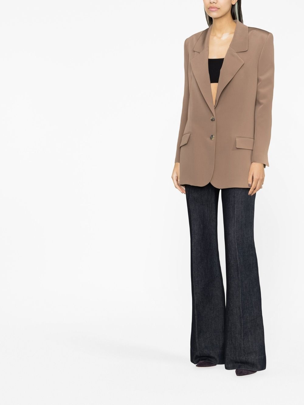 notched-lapel single-breasted blazer - 2