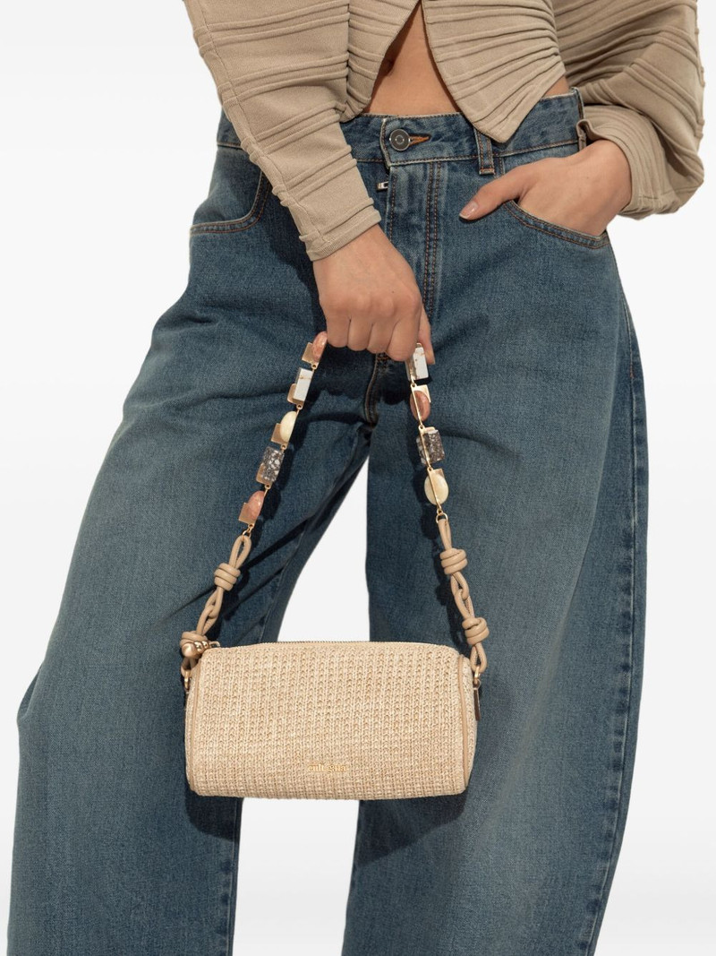 Cult Gaia beaded cylindrical shoulder bag outlook