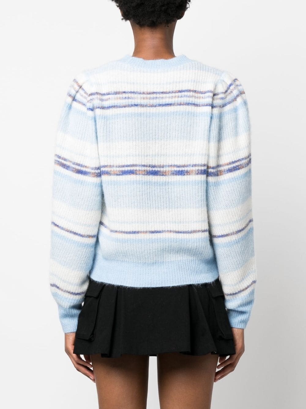 stripe-pattern crew-neck sweatshirt - 4