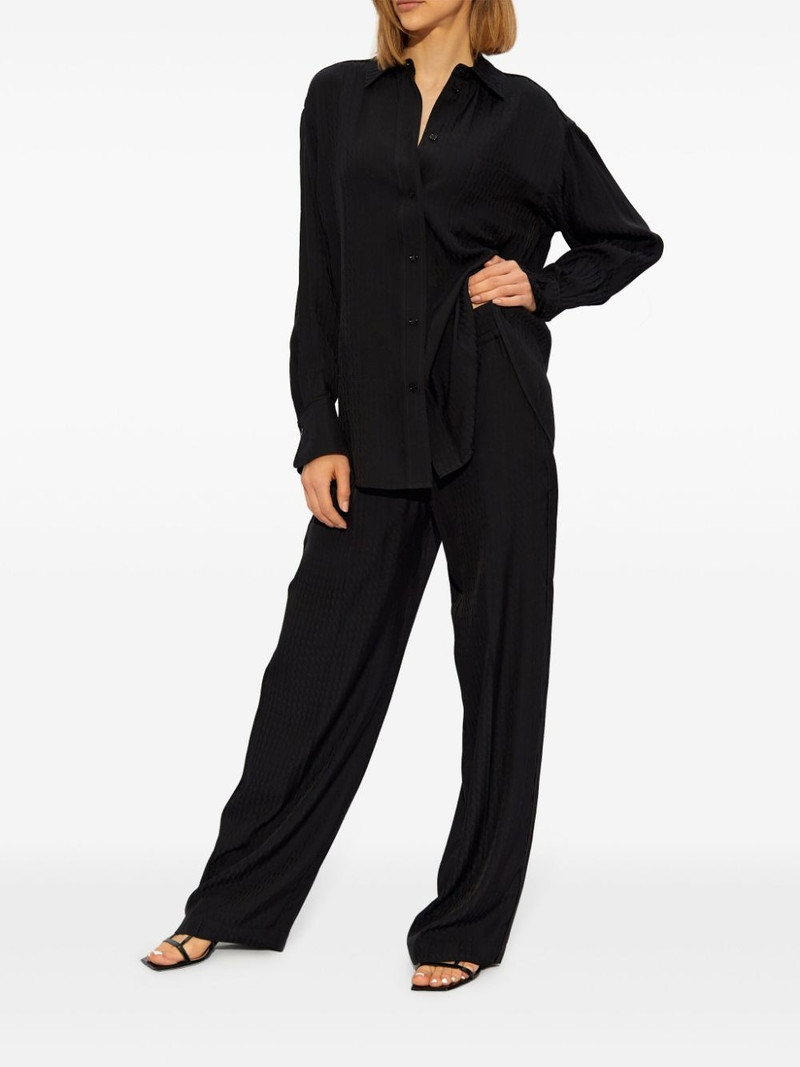 Victoria Beckham monogram-jacquard wide-leg trousers outlook