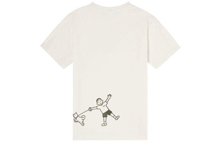New Balance x Noritake Crossover Small Printing Sports Short Sleeve Couple Style White AMT12348-RSI - 2