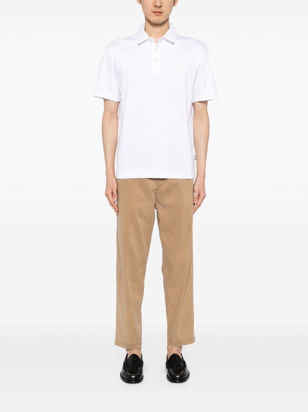 logo-appliqué polo shirt - 2