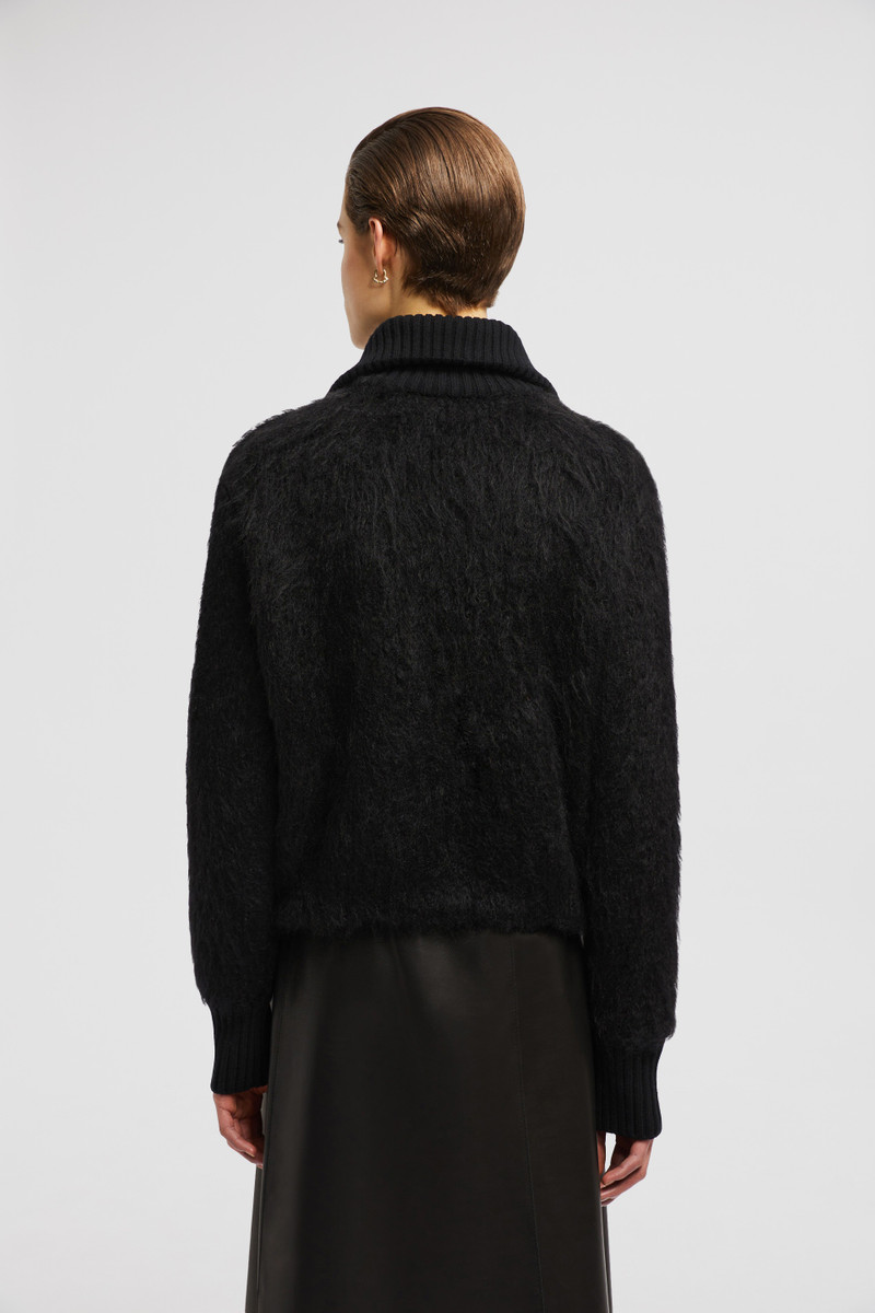 Padded Wool & Mohair Zip-Up Cardigan 5