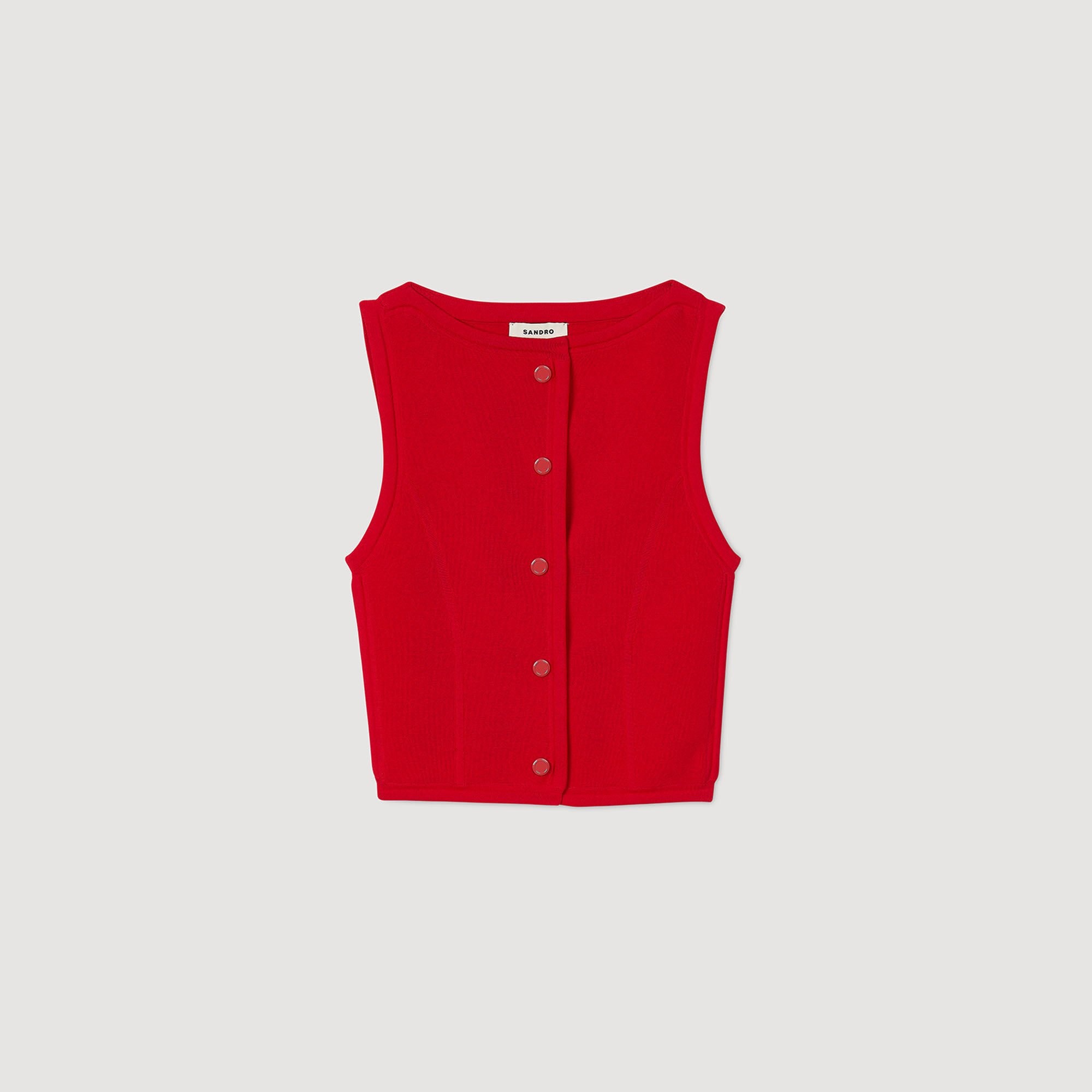 SLEEVELESS SWEATER - 5