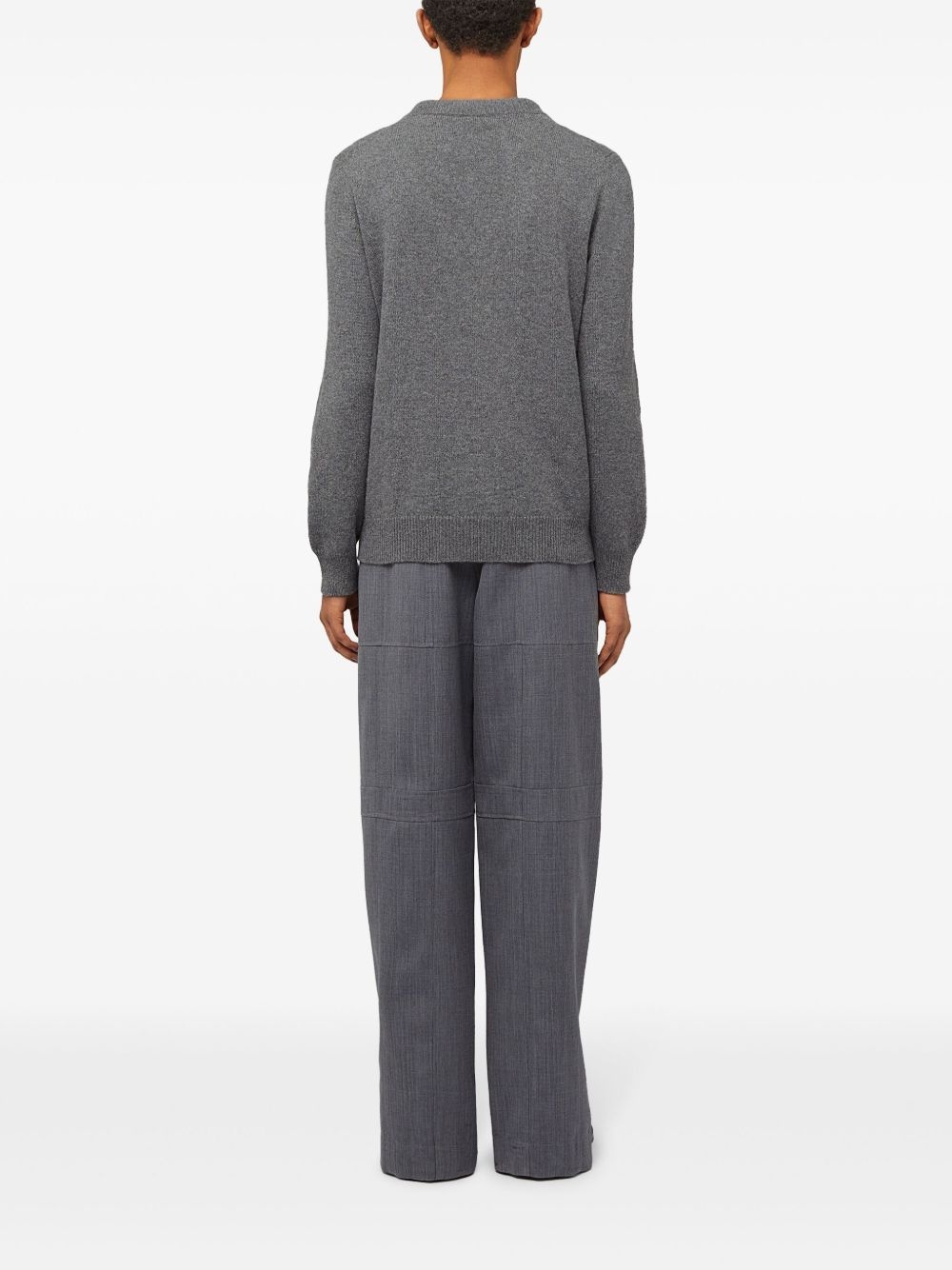 V-neck wool-blend jumper - 3