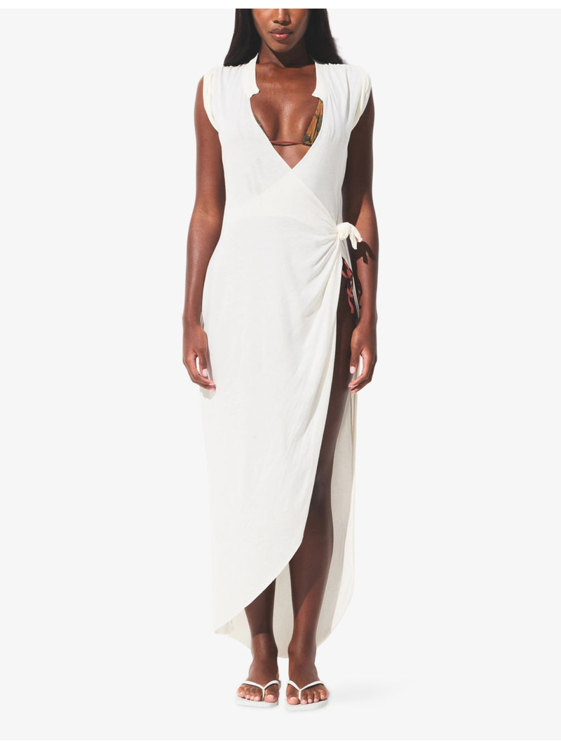 SKIMS Cover-Ups Cotton-Jersey Tie Dress outlook