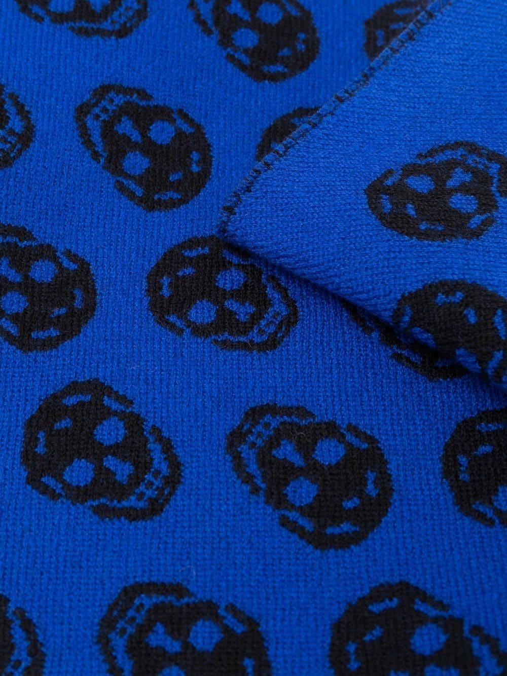 skull-print wool scarf - 3