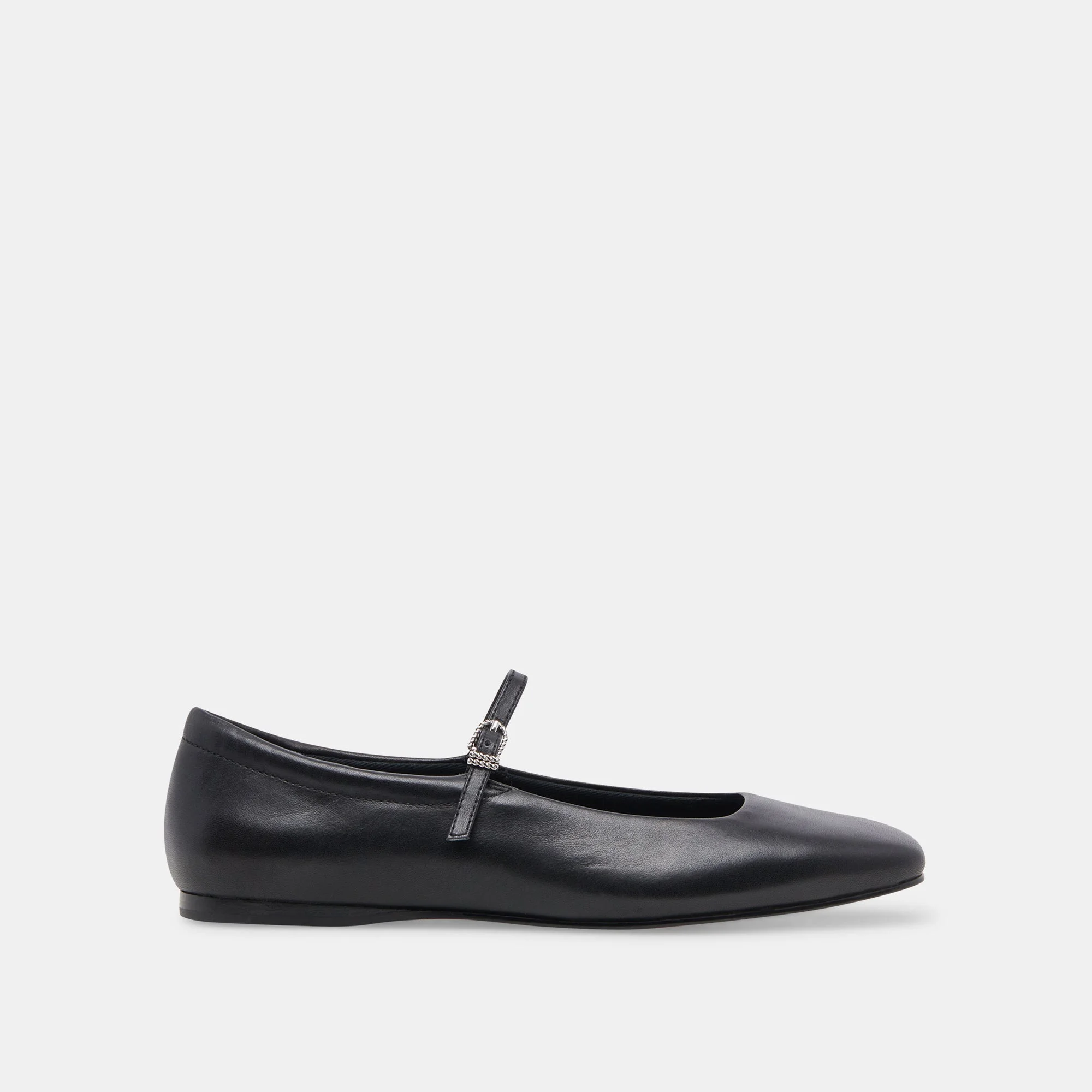 REYES BALLET FLATS BLACK LEATHER - 1