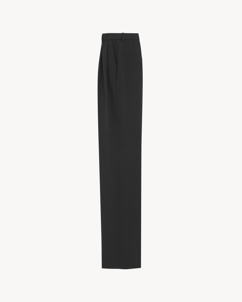 SAINT LAURENT high-waisted pants in grain de poudre outlook