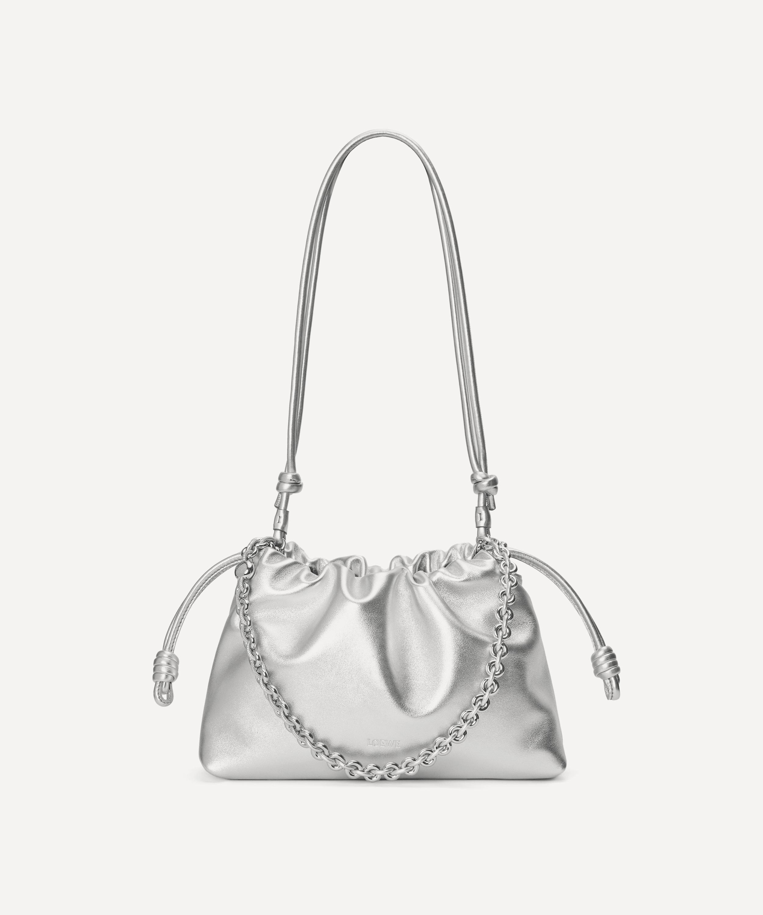 Flamenco Medium Laminated Leather Clutch Bag - 3