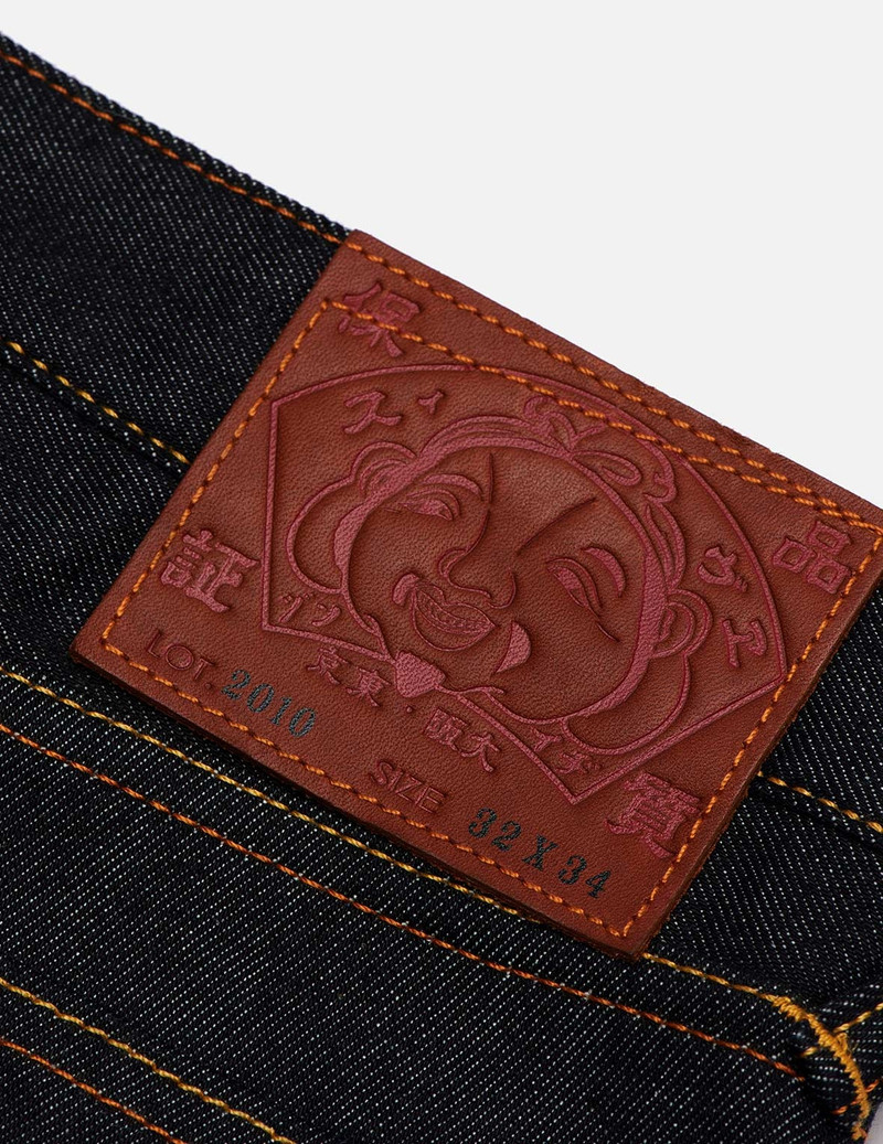 RED BRUSHSTROKE DAICOCK SLIM STRAIGHT FIT JEANS #2010 8