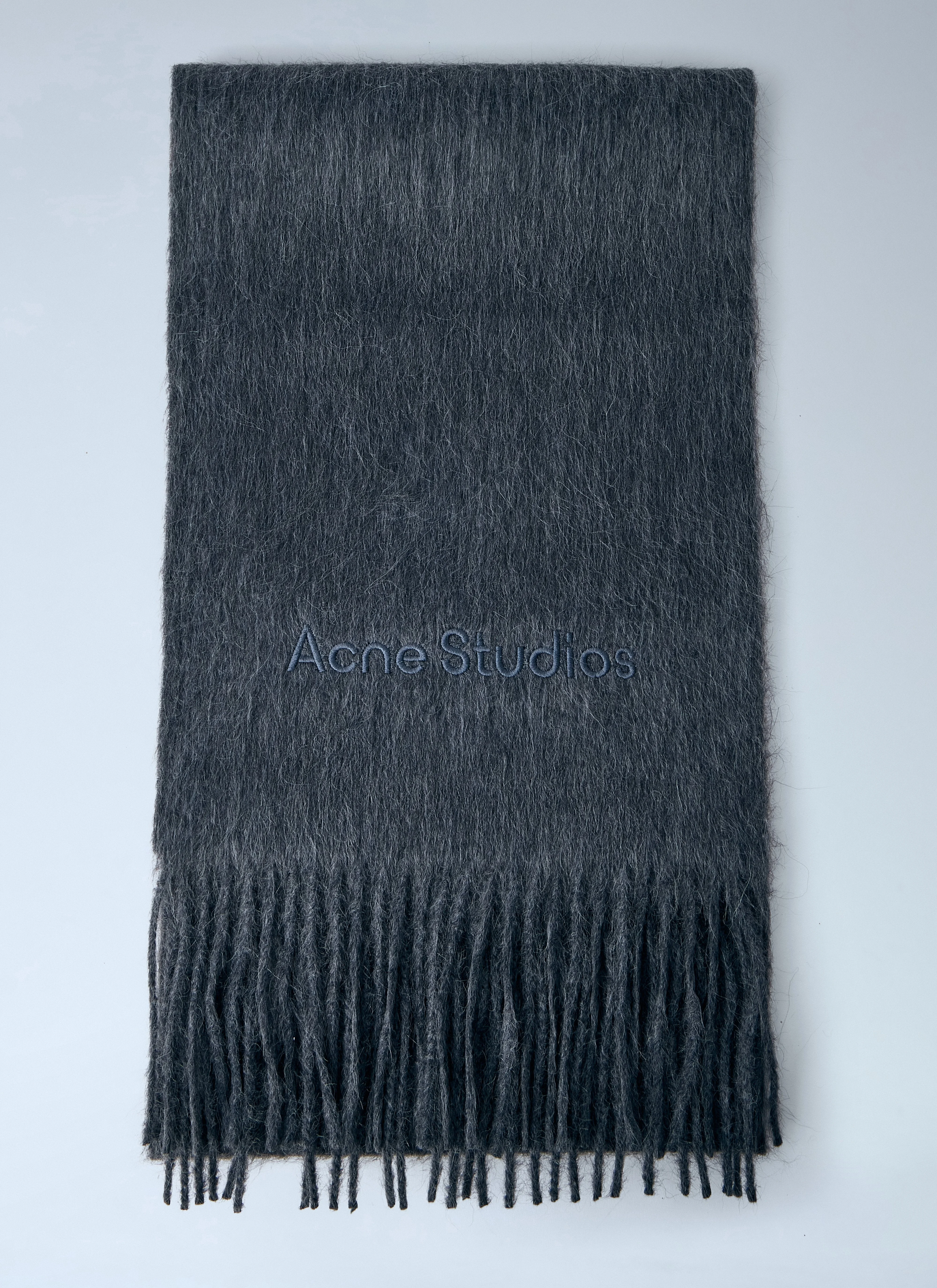 Acne Studios Men Logo Wool Scarf - 1