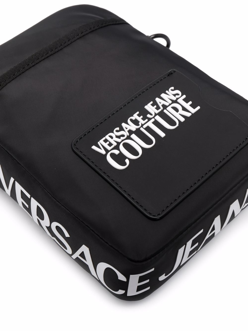 embossed-logo zipped messenger bag - 4