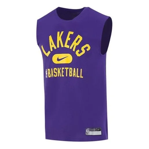Nike NBA Dri-FIT Los Angeles Lakers Basketball Training Sports Sleeveless Purple DM3228-547 - 1