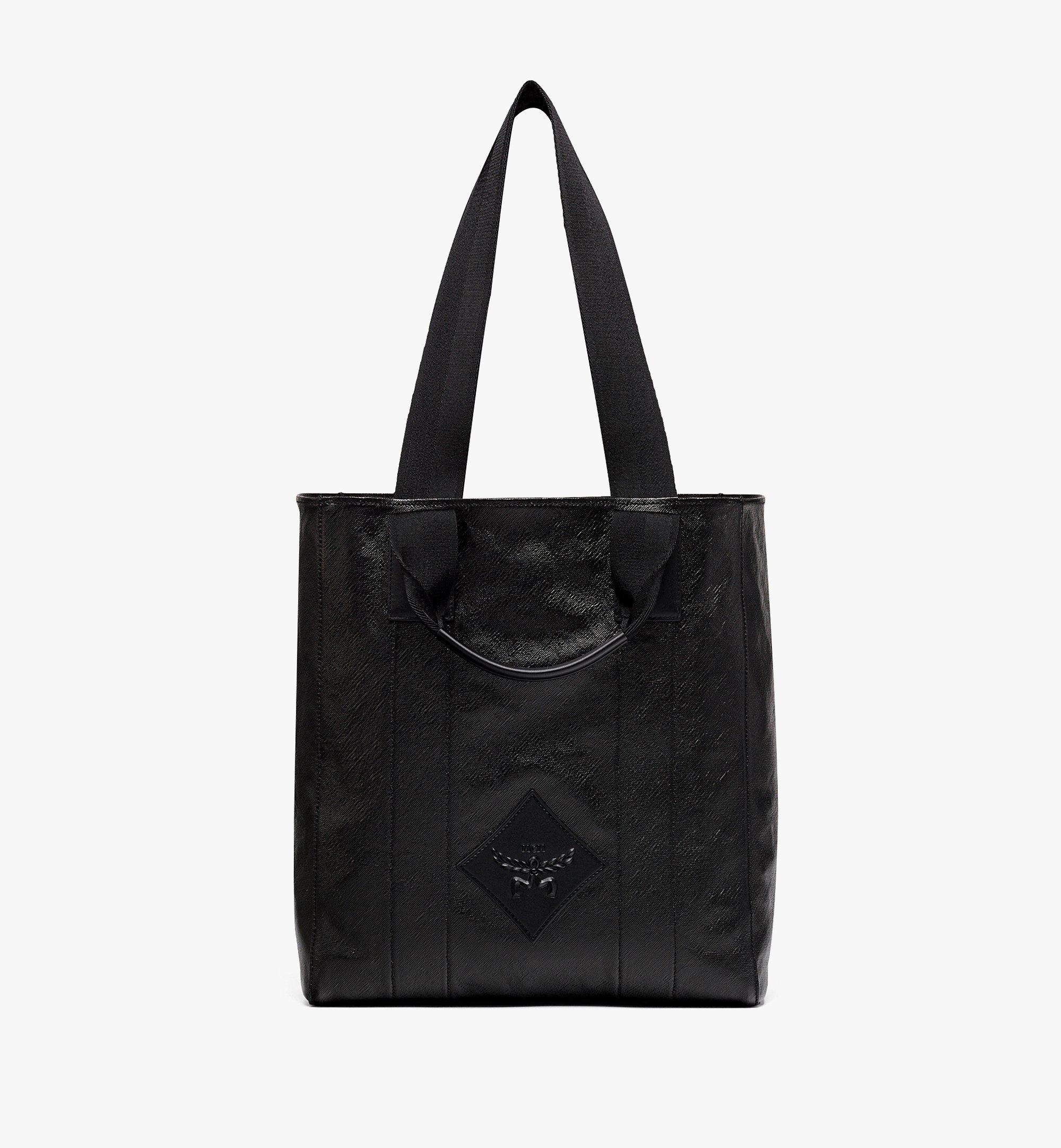 Reversible Diamond Tote in Canvas Leather Mix - 1