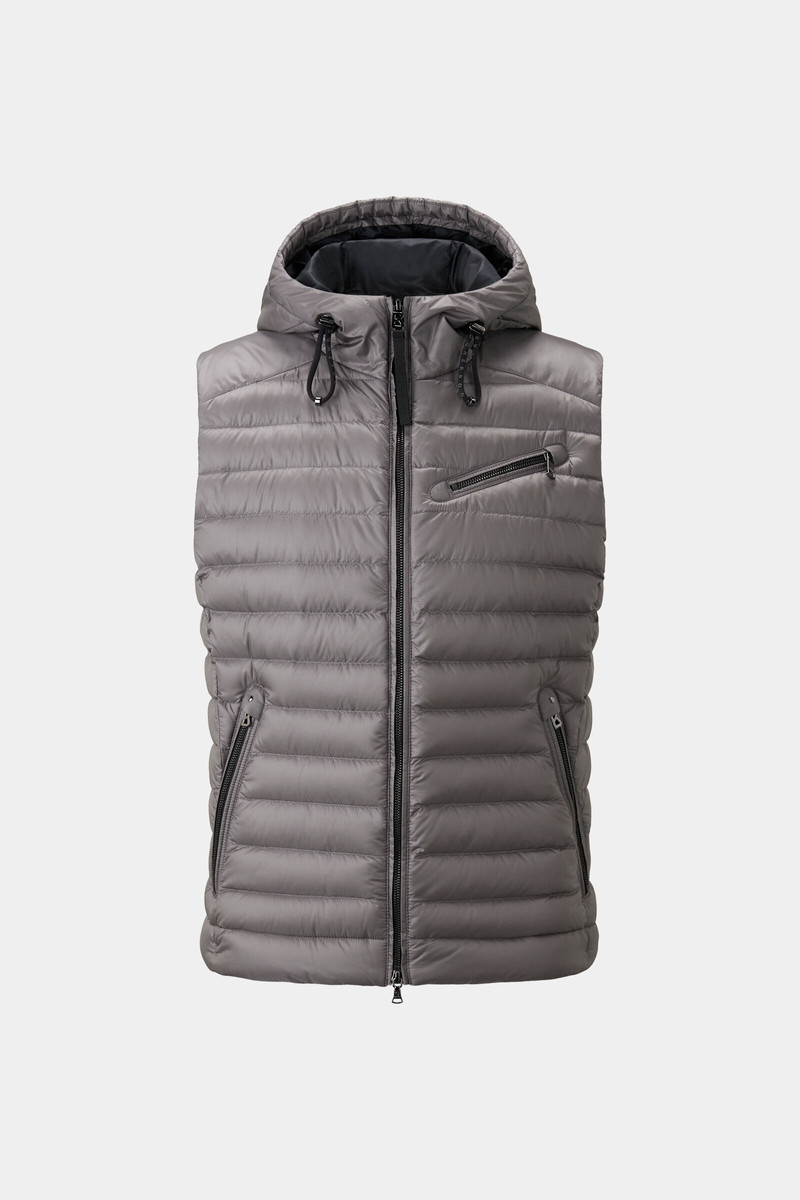 Lonne lightweight down vest in Gray 1