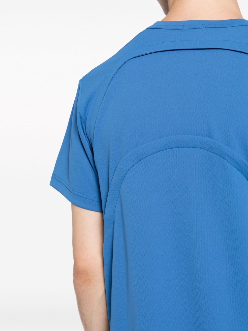 panelled piqué-weave T-shirt - 5