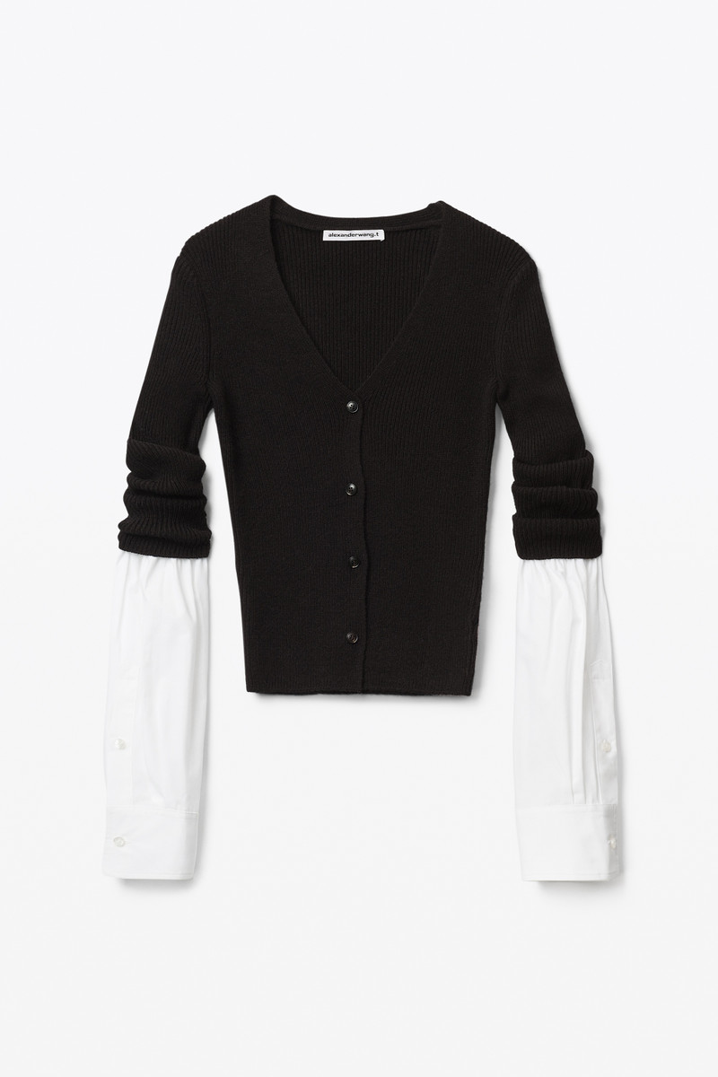 RIBBED CARDIGAN IN CLASSIC YAK 1